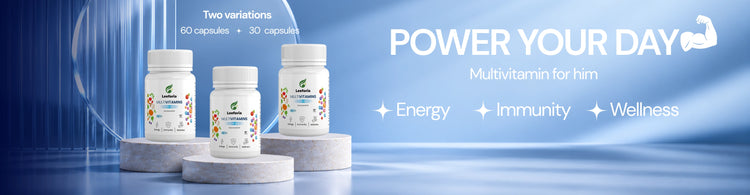 Leeforia Multivitamin for Him – Energy, Immunity & Wellness | 30 & 60 Capsules