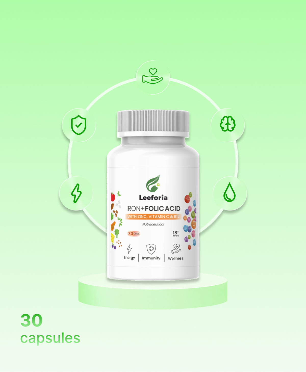 Leeforia Iron and Folic Acid Capsule 30N